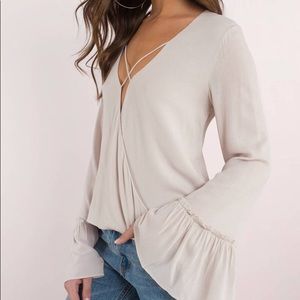 Tobi Bell Sleeve Wrap Blouse